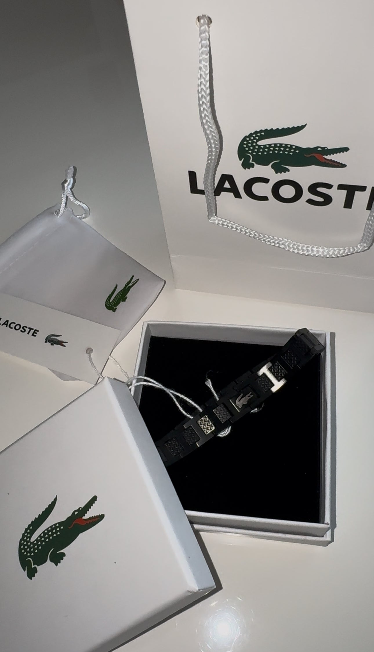 Lacoste with bag and box black