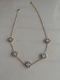 White clovet necklace