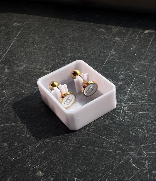 CC earings White