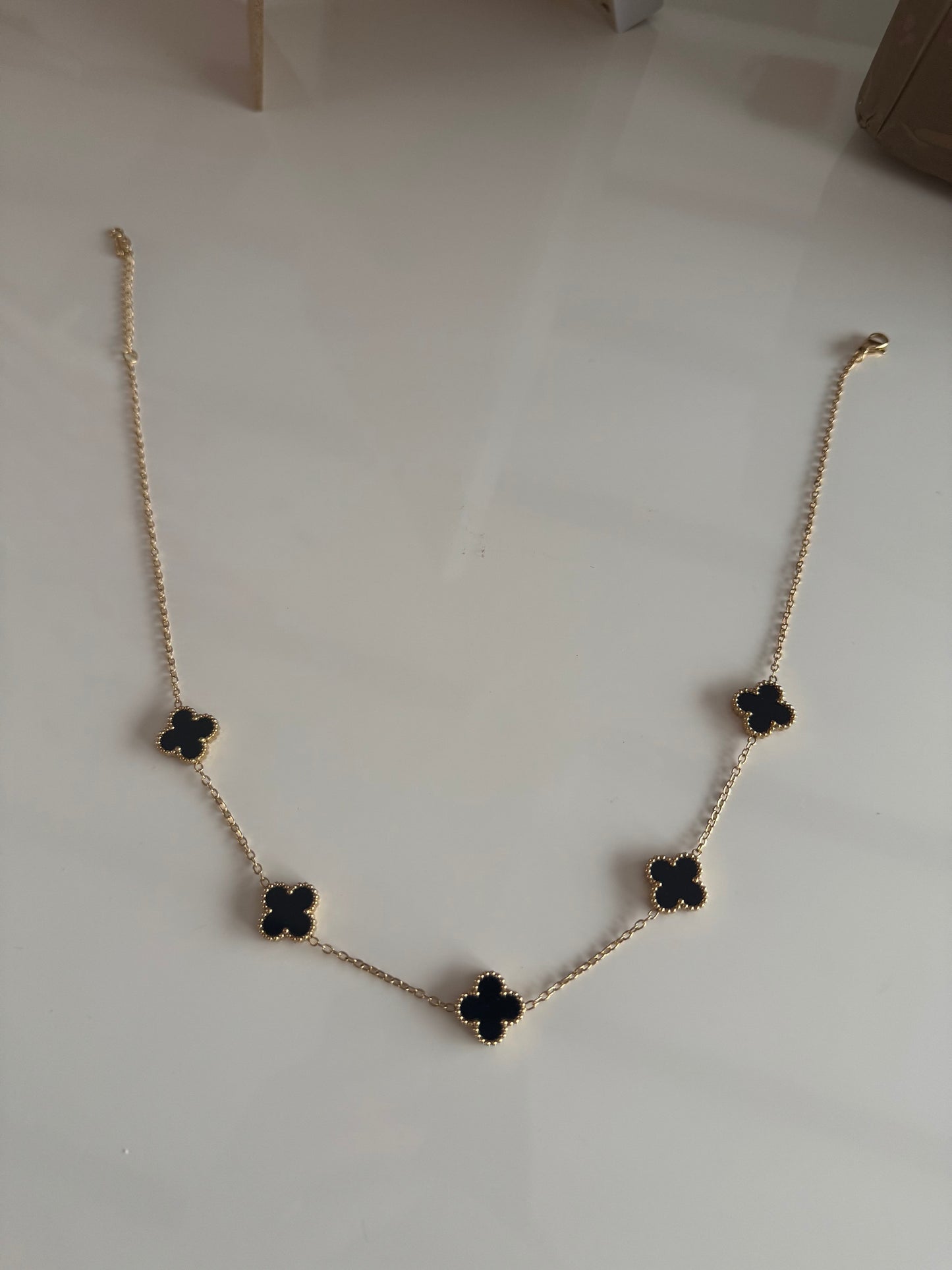 Black clover necklace