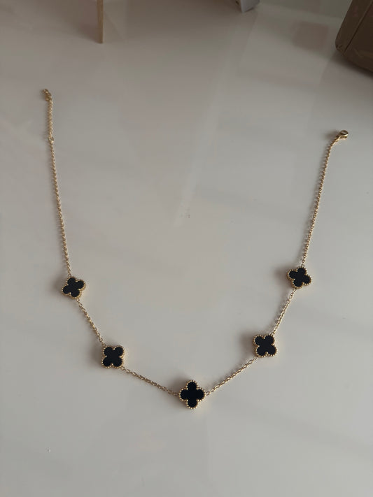 Black clover necklace