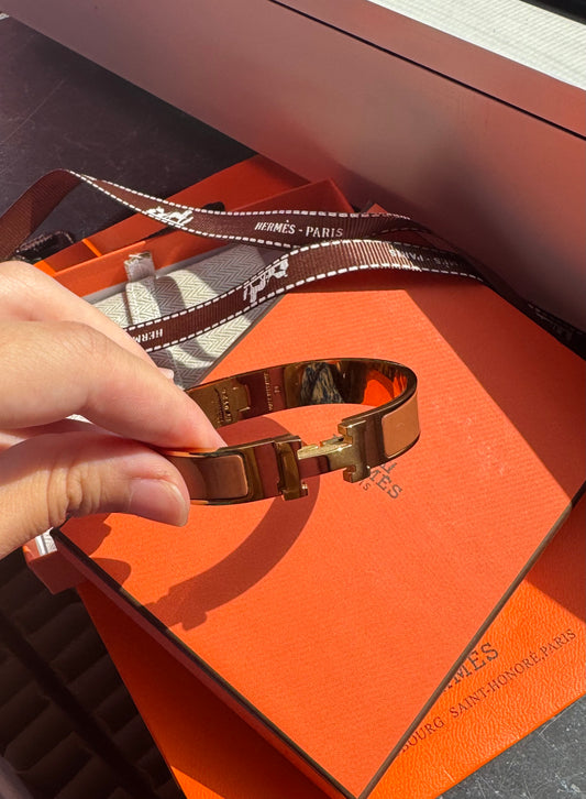 H Bracelet Brown met Doos en Zakje